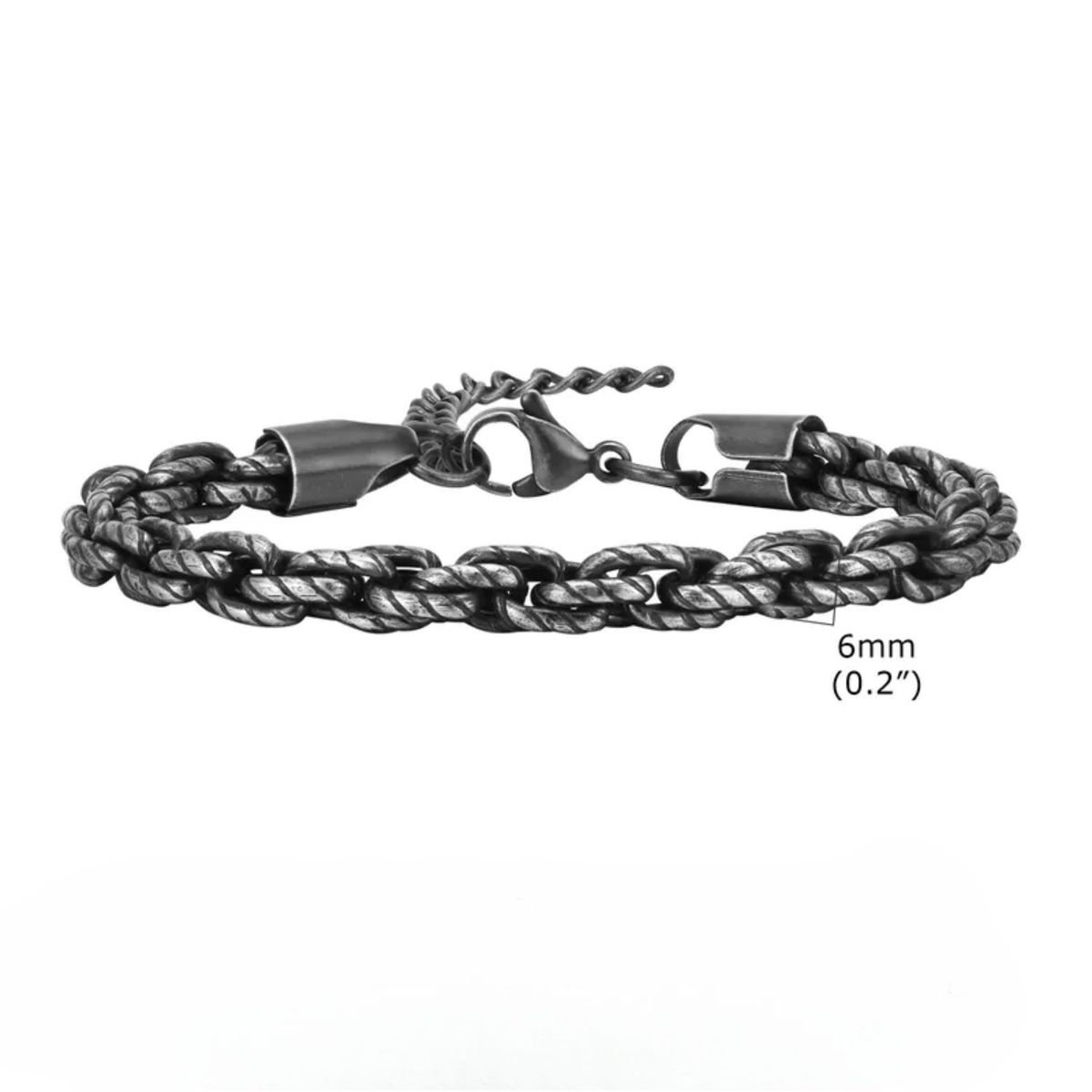 GENERICO - Pulsera Hip Hop Retro Geométrico de Acero Inoxidable para Hombre