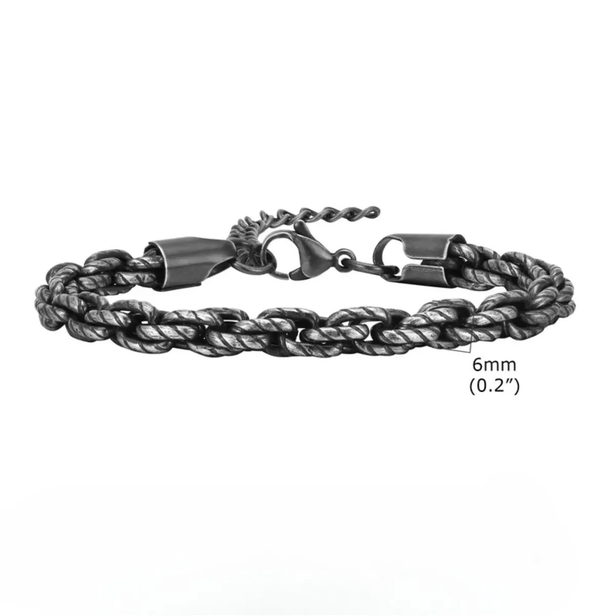 GENERICO - Pulsera Hip Hop Retro Geométrico de Acero Inoxidable para Hombre