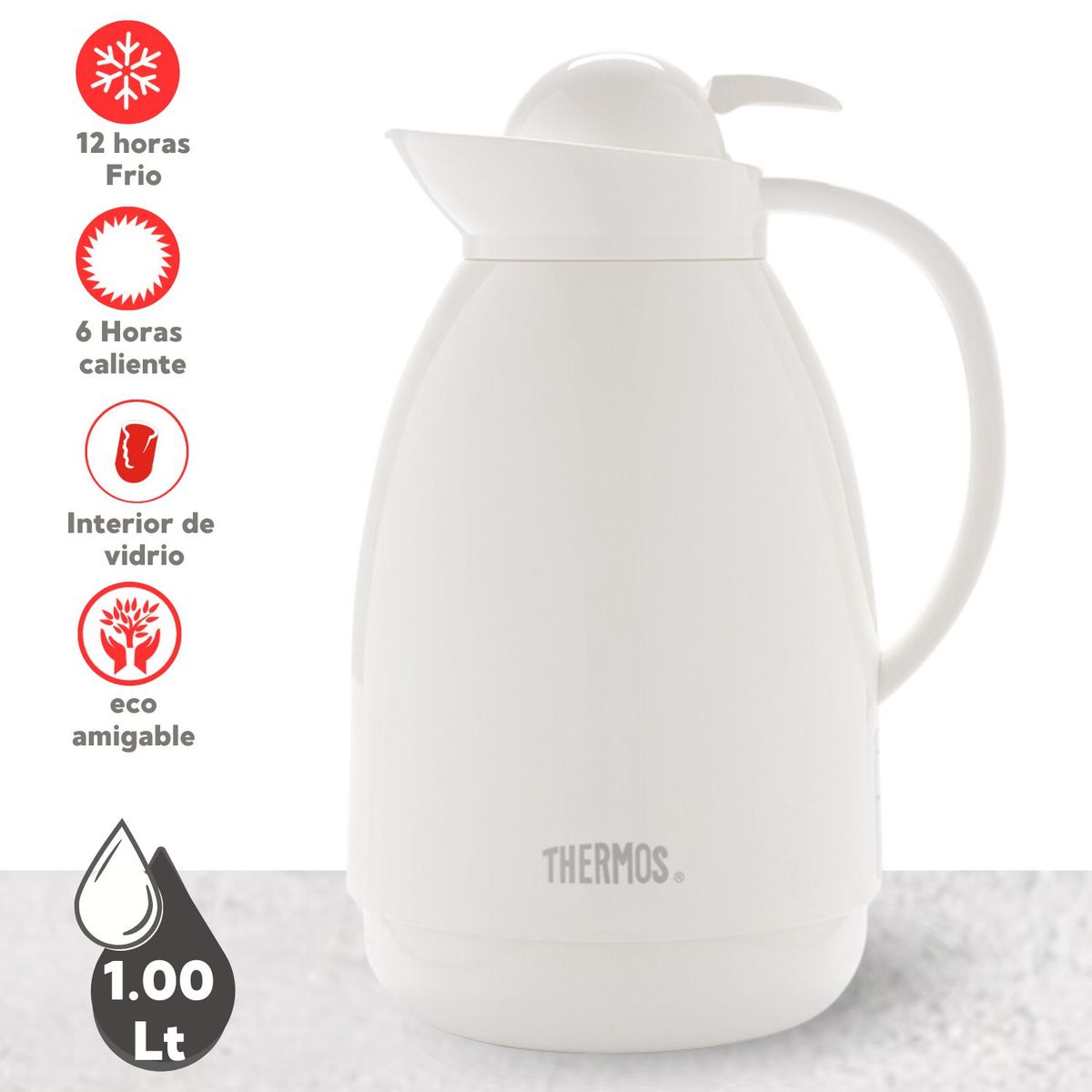 THERMOS - JARRA TÉRMICO TURIN BLANCO 1 LT