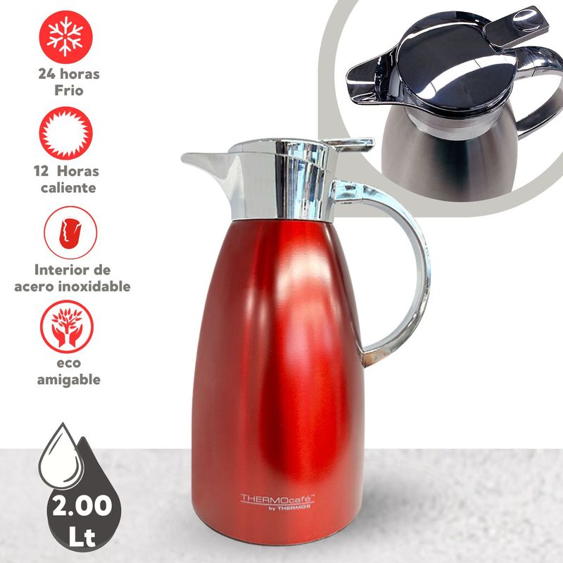 THERMOS - JARRA TÉRMICO LUPIN  ROJO 2 L