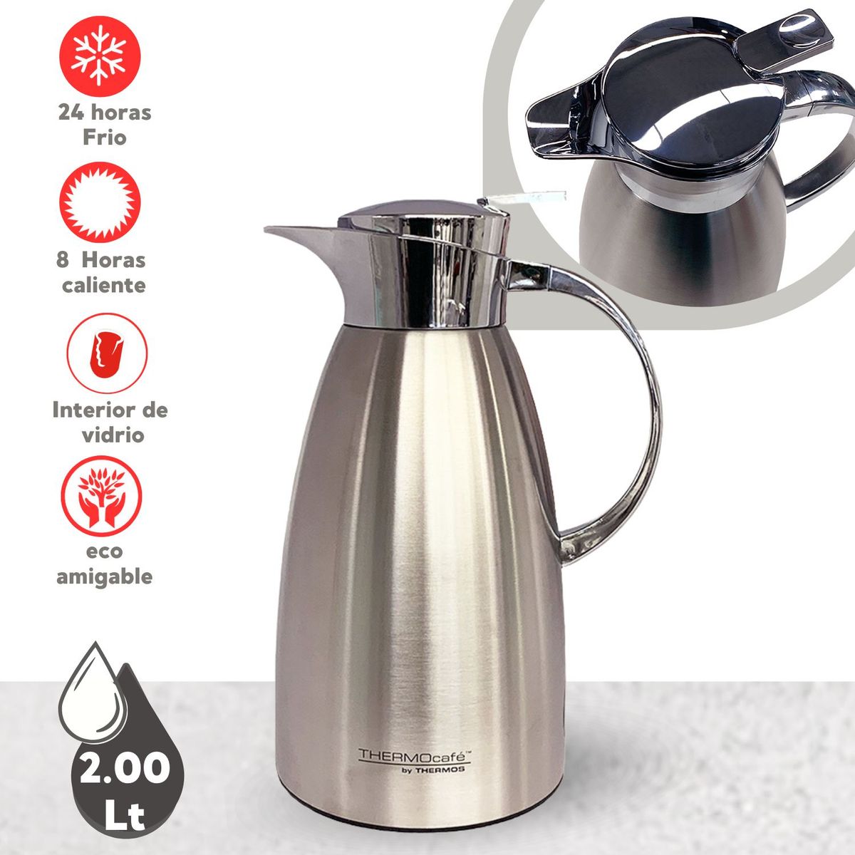 THERMOS - JARRA TÉRMICO LUPIN GRIS 2 L