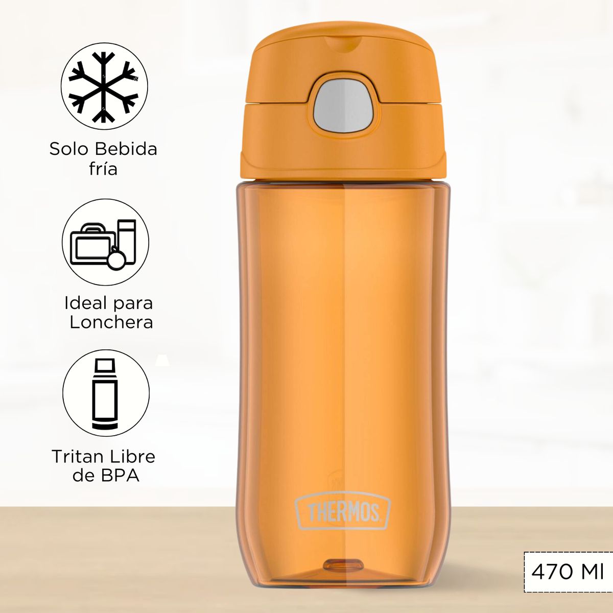 THERMOS - Tomatodo para niños FUN 470 Ml Naranja
