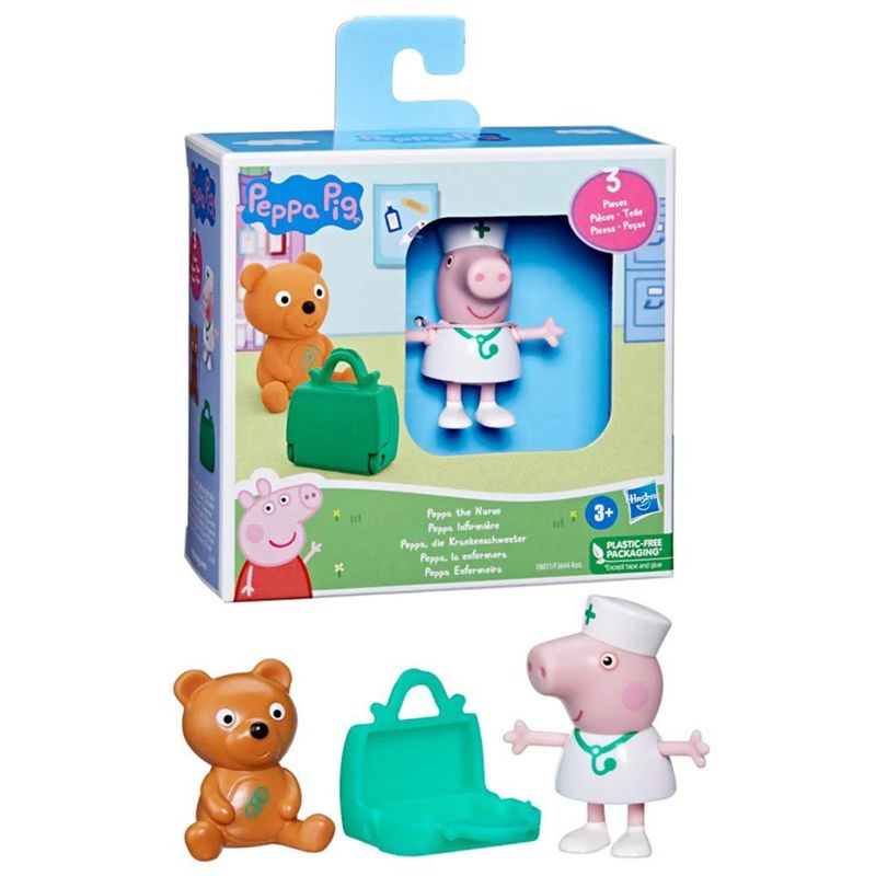 PEPPA PIG - Peppa Pig Enfermera con Accesorios 6 cm