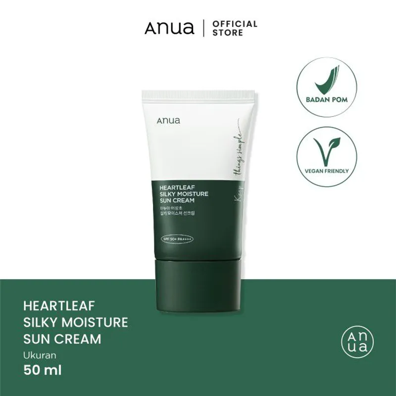 TOCOBO - Anua Heartleaf Silky Moisture Sun Cream SPF 50+ PA++++