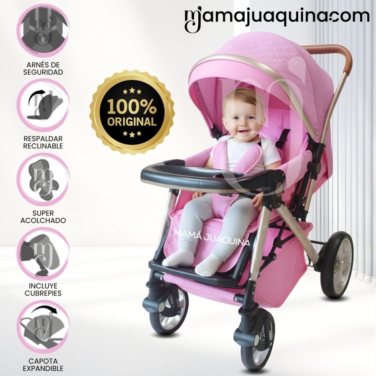 CONFORT - Coche Cuna De Lujo «SUNDARA VIP II» Edición Limitada Pink