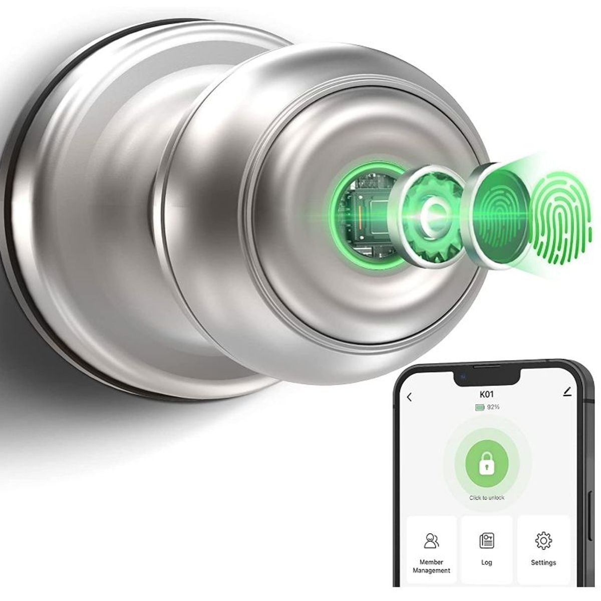 GENERICO - Geek Fingerprint Cerradura inteligente con huellas dactilares