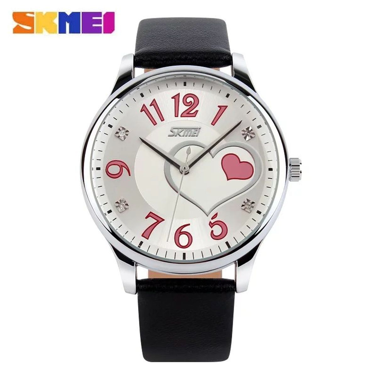 SKMEI - RELOJ SKMEI 9085 NEGRO CORREA CUERO PARA MUJER_.