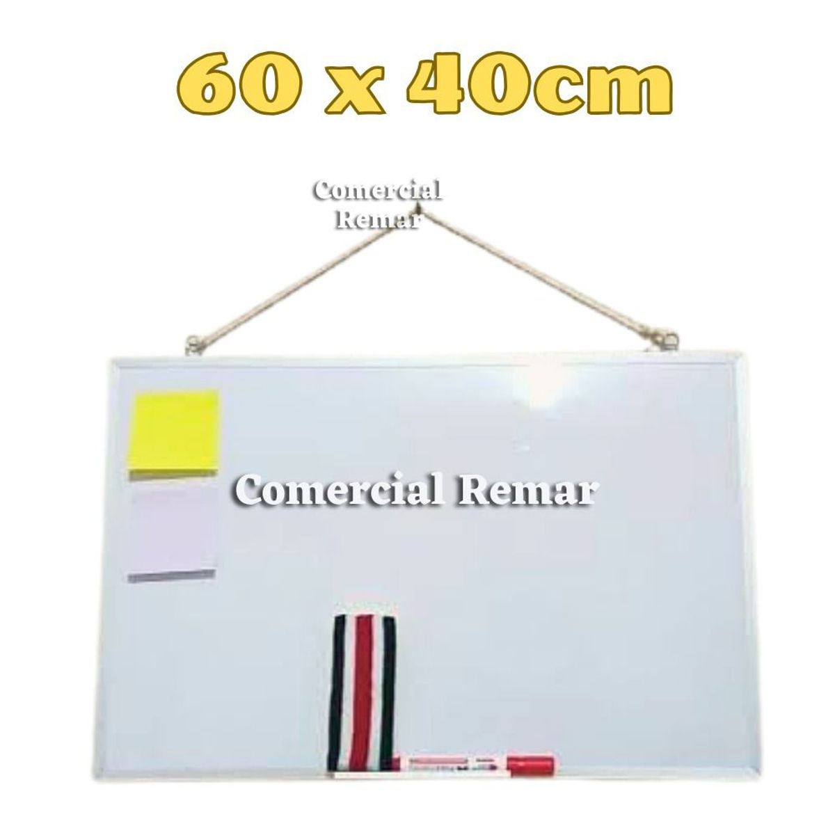 GENERICO - Pizarra Acrílica Nacional 60x40cm Borde Aluminio Portaplumon