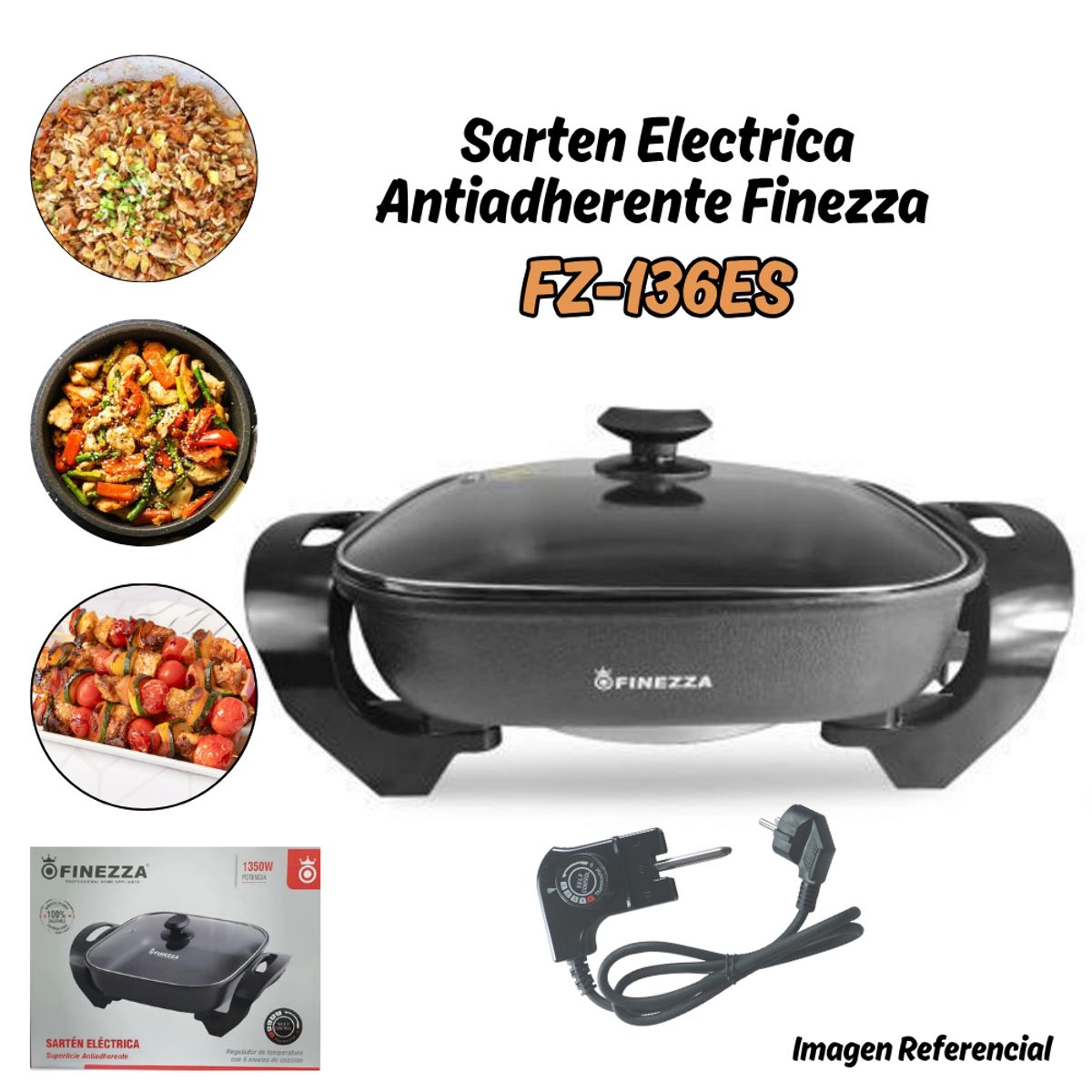 FINEZZA - Sarten Electrica Finezza con Control de Temperatura