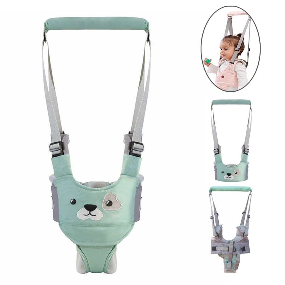 GENERICO - Arnes caminador 2 en 1 Animalito Perrito verde para bebe