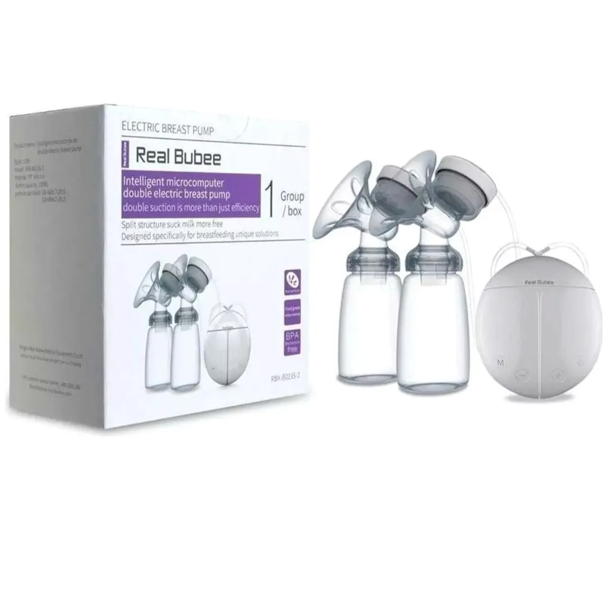 GENERICO - Extractor Eléctrico Doble de Leche Materno FREE BPA