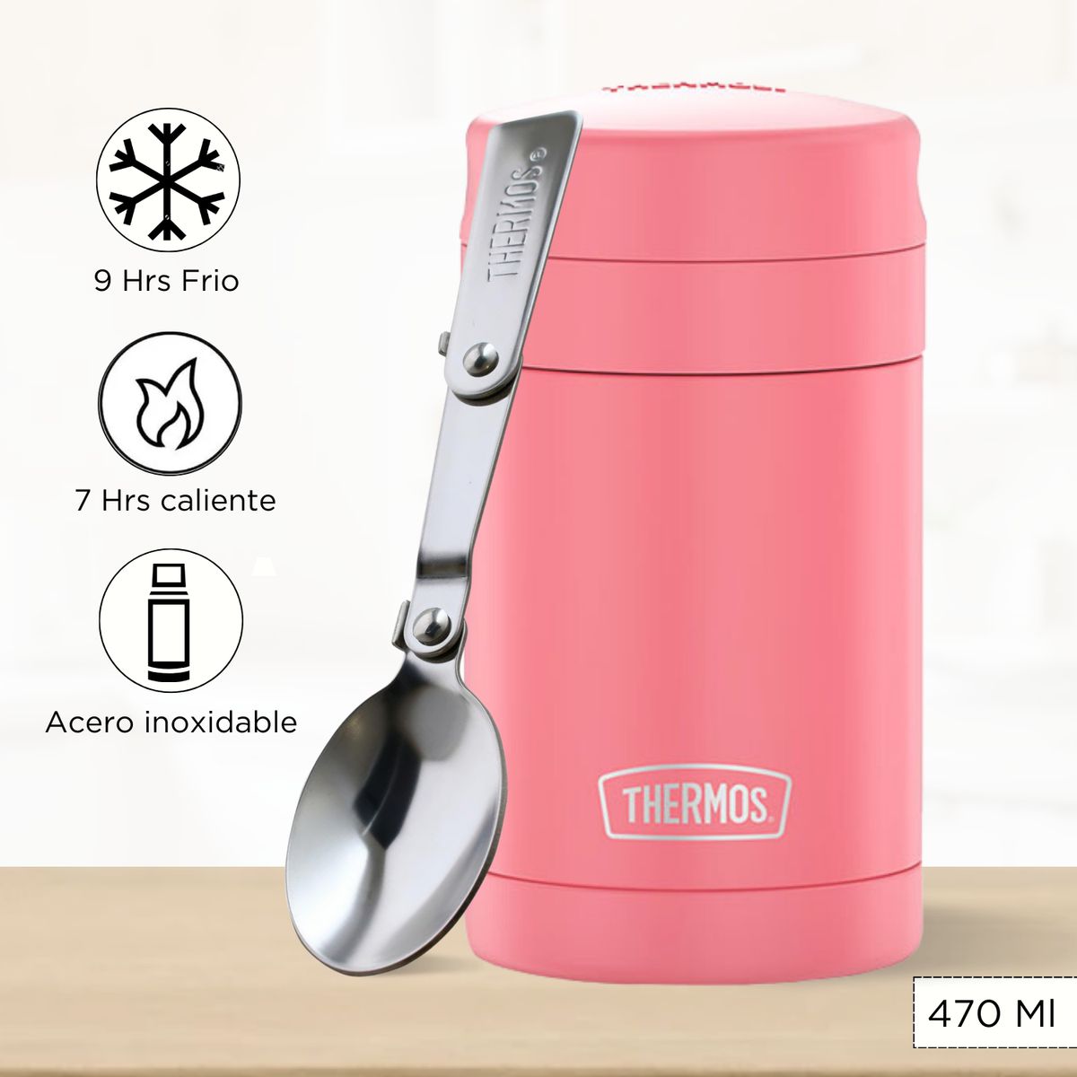 THERMOS - Termo de Comida para Niños FOOD 470 Ml Rosado
