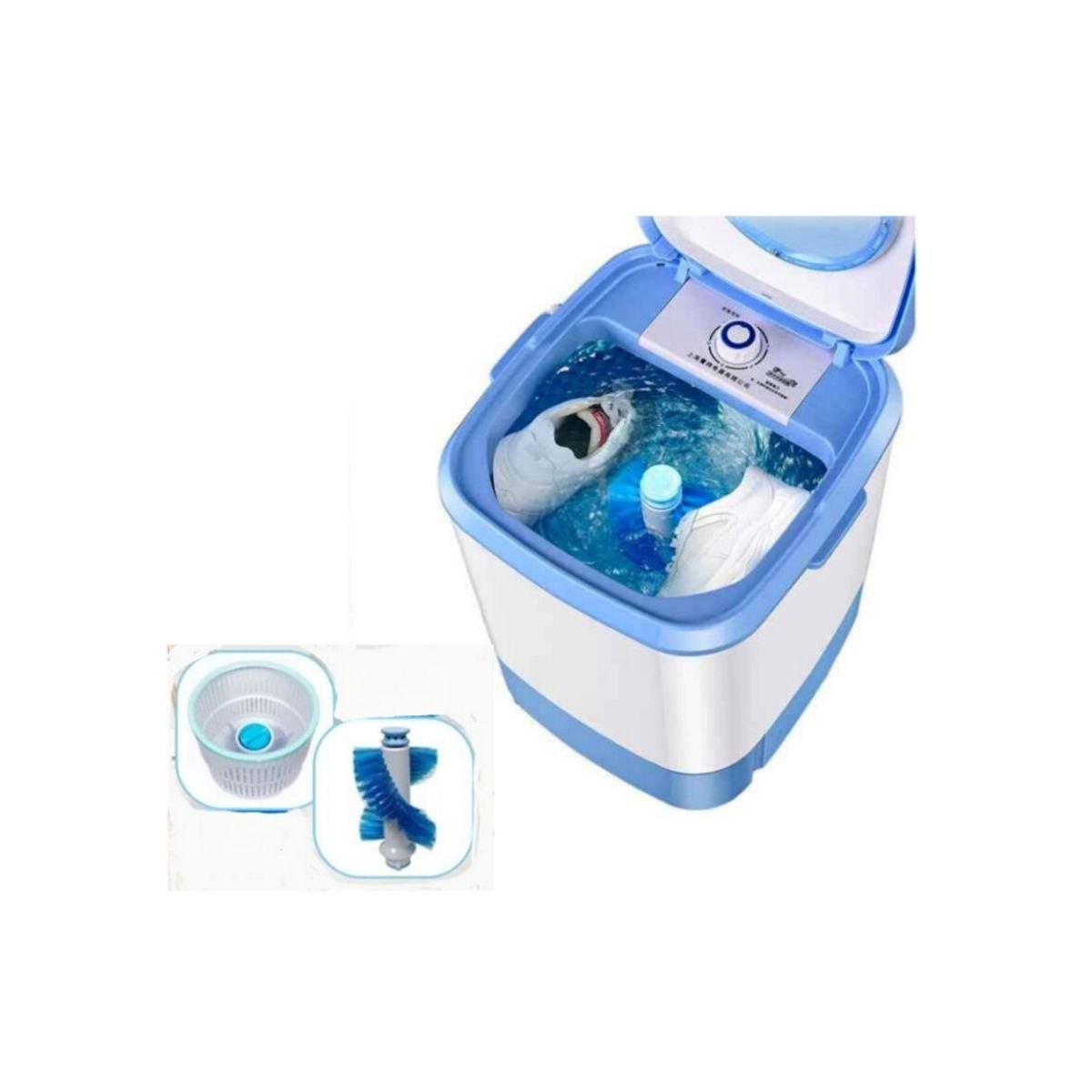 GENERICO - Mini Lavadora 6,5kg Tambor De Acero Inox Lava Enjuaga Centrifuga ZAPATILLAS  PRENDAS PEQUEÑAS