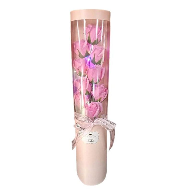 GENERICO - Ramo rosas de jabón con luces led día de la madre