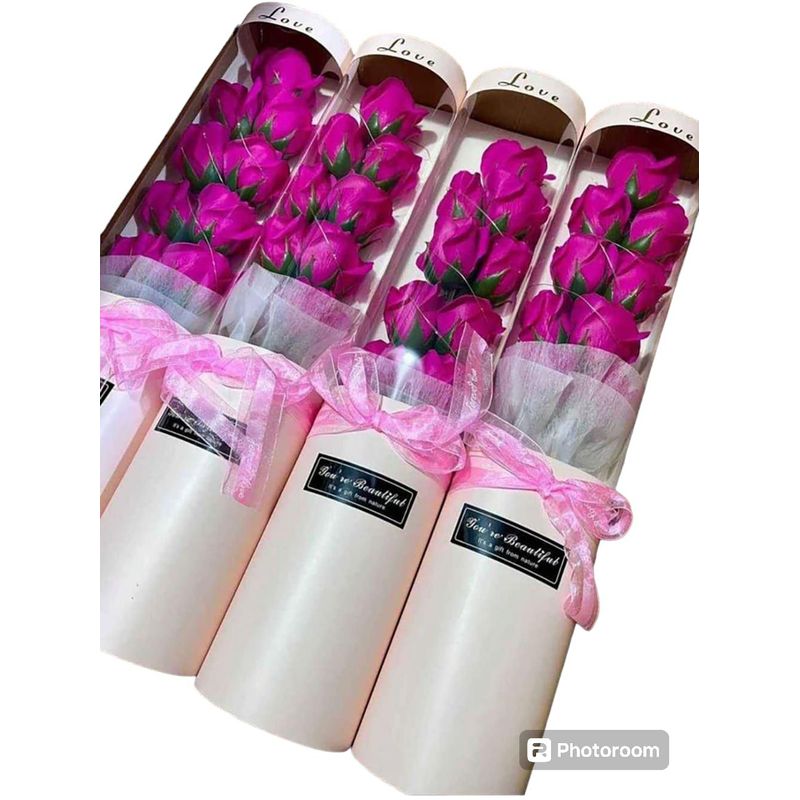 GENERICO - Ramo rosas de jabón con luces led día de la madre