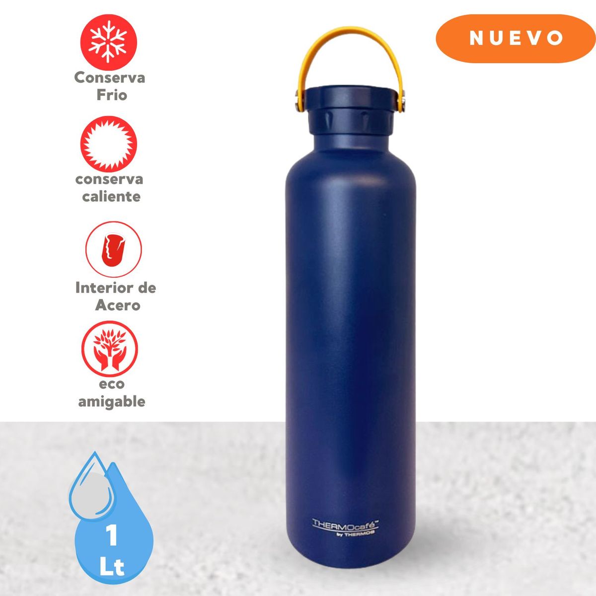 THERMOS - TOMATODO TÉRMICO DE ACERO SWINGO AZUL 1 L