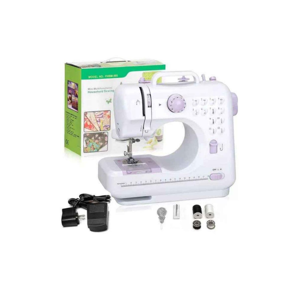 GENERICO - Mini Máquina De Coser Multifuncional Portátil 12 Puntadas