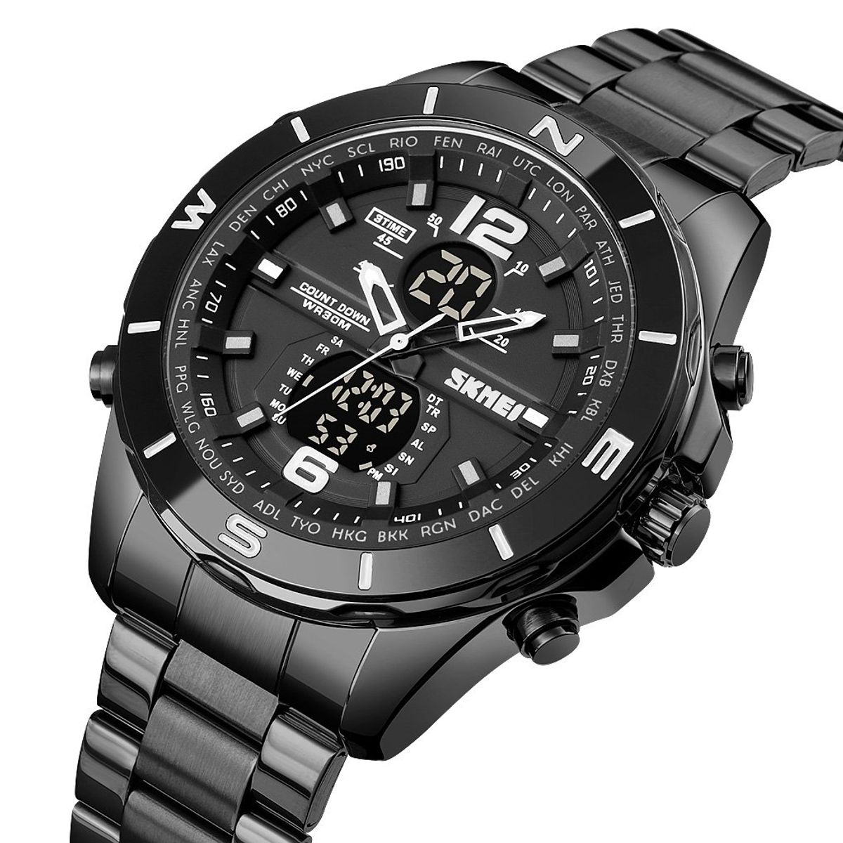 SKMEI - Reloj Skmei 1670 Negro Analogico Digital_.