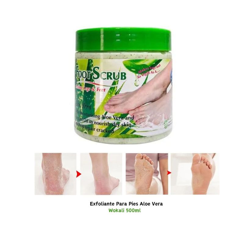 WOKALI - Exfoliante de pies Aloe Vera 500ml -  Wokali