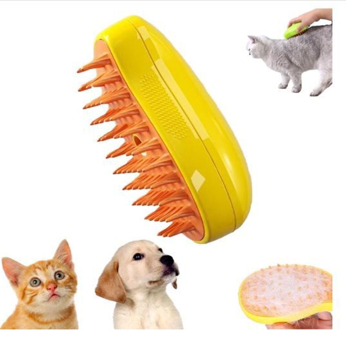 GENERICO - Cepillo de vapor para gatos y perros