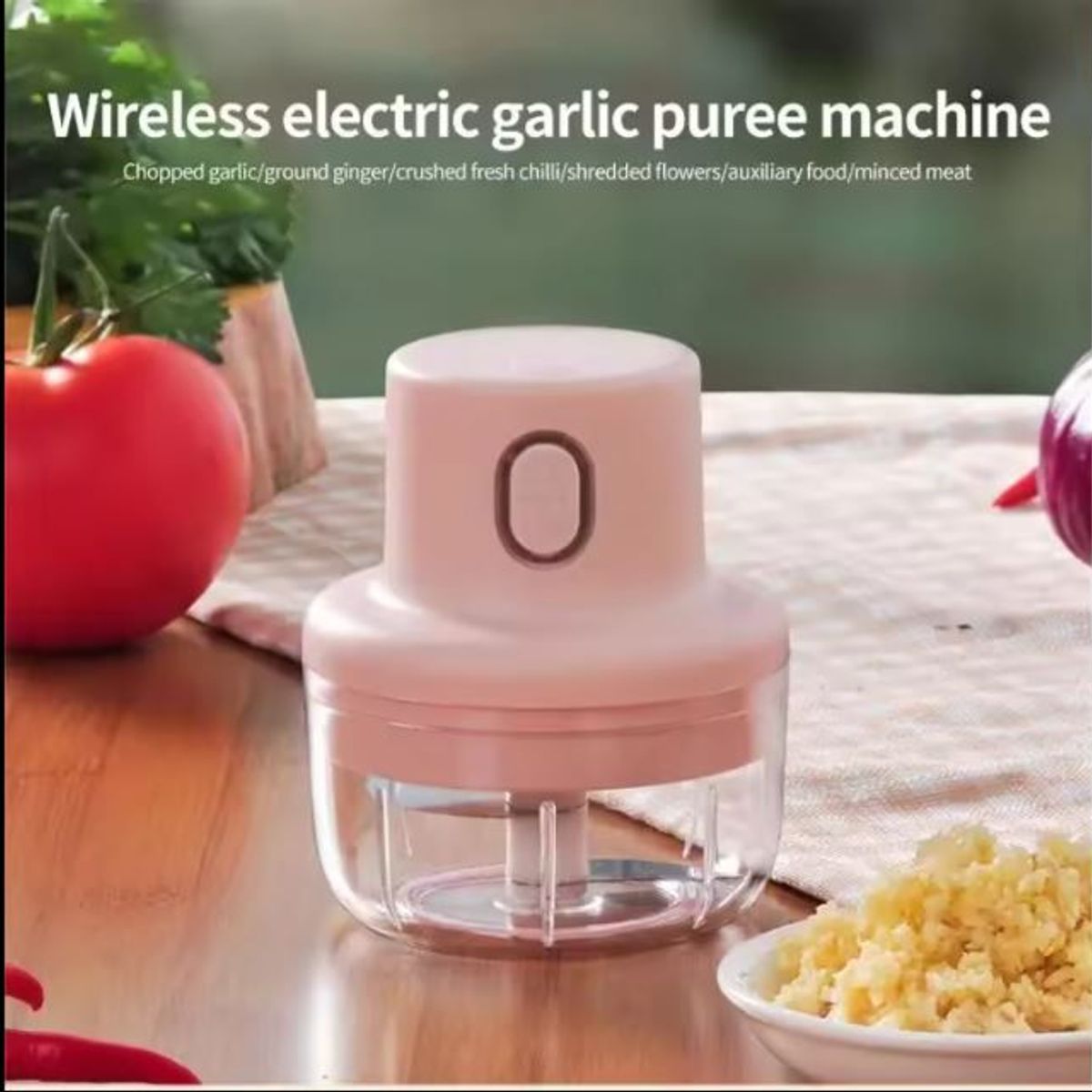 GENERICO - Mini picadora electrica de alimentos para cortar verduras