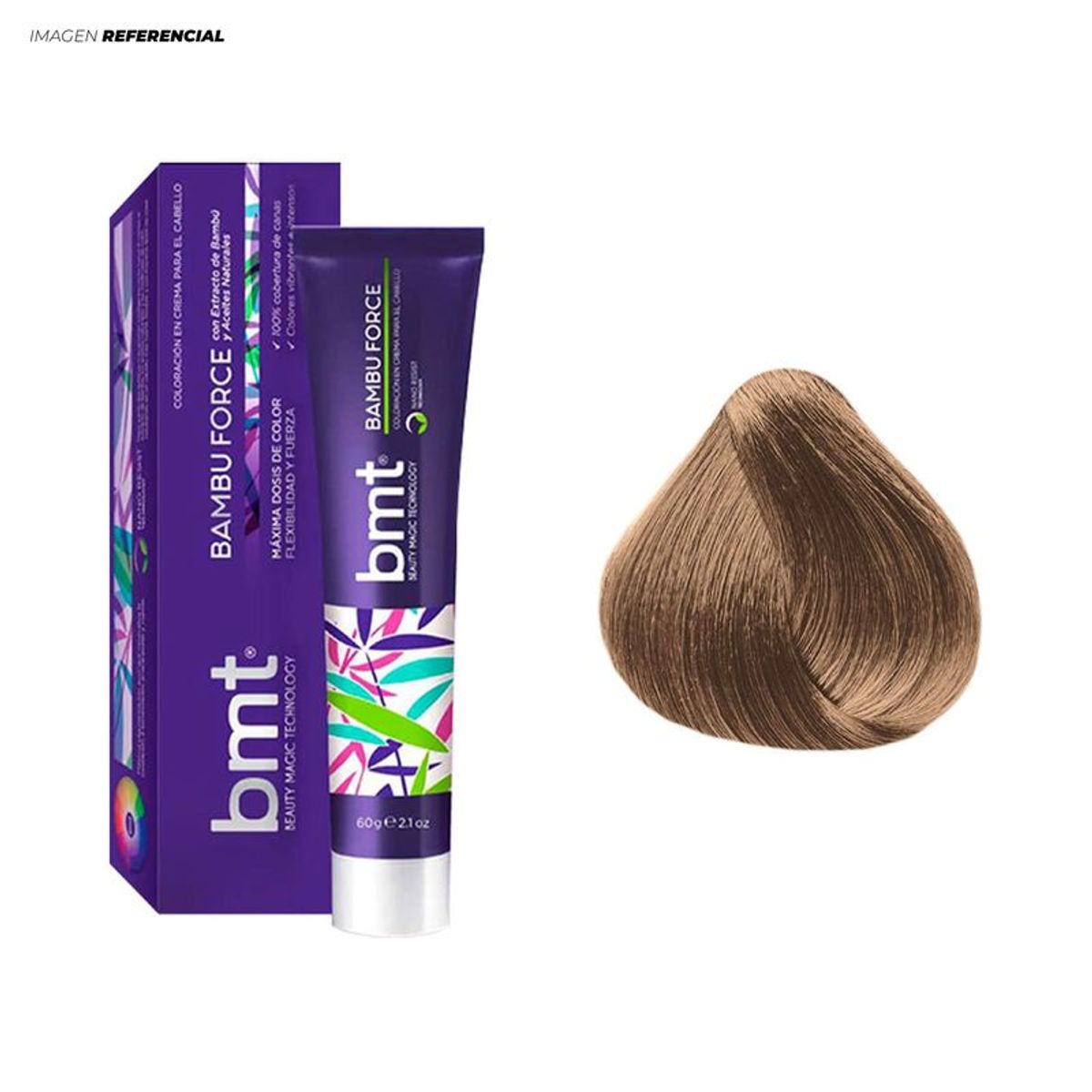 GENERICO - BMT Bambú Forcé Tinte 08 Rubio Claro Natural Intenso