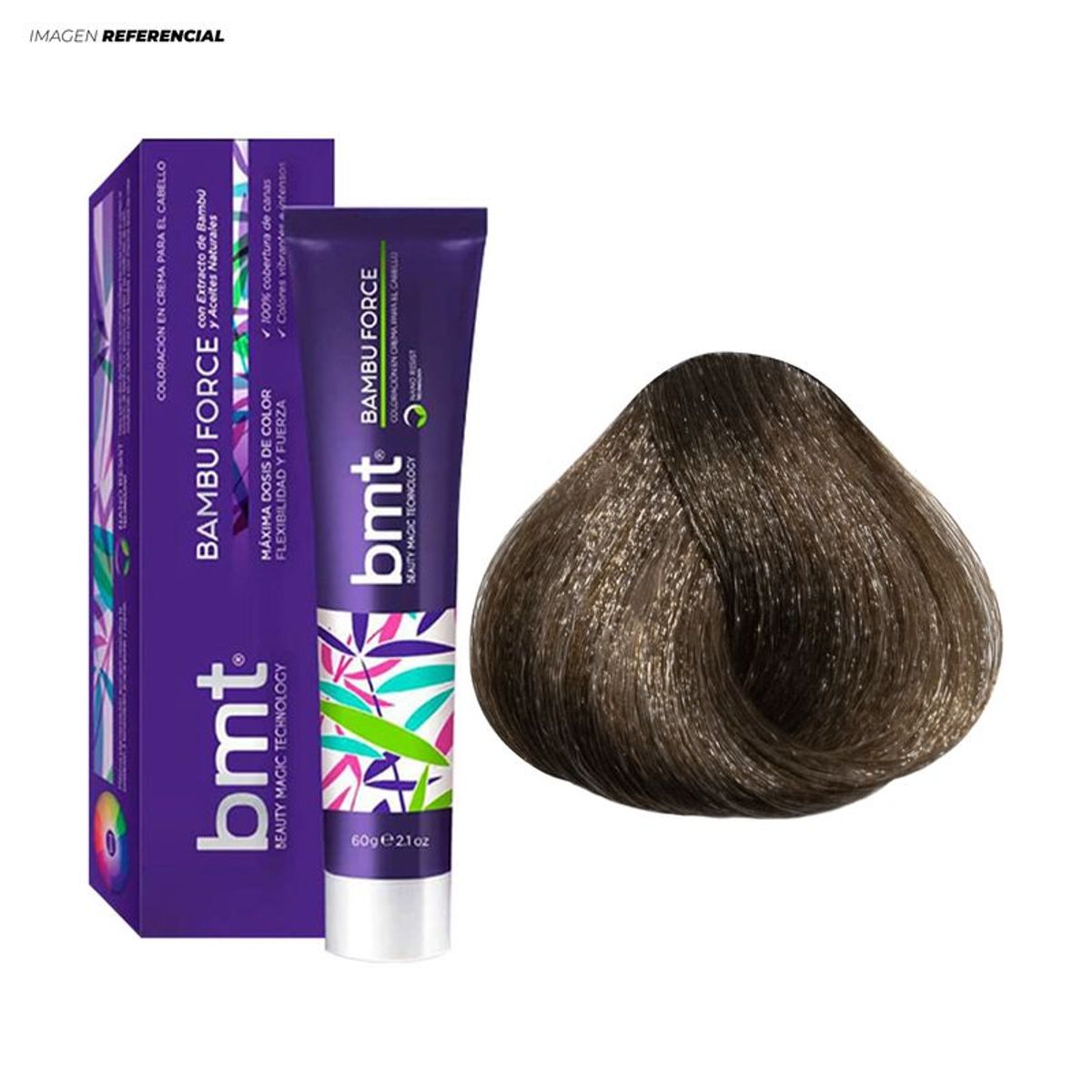 GENERICO - BMT Bambú Forcé Tinte 7-1 Rubio Medio Natural Cenizo