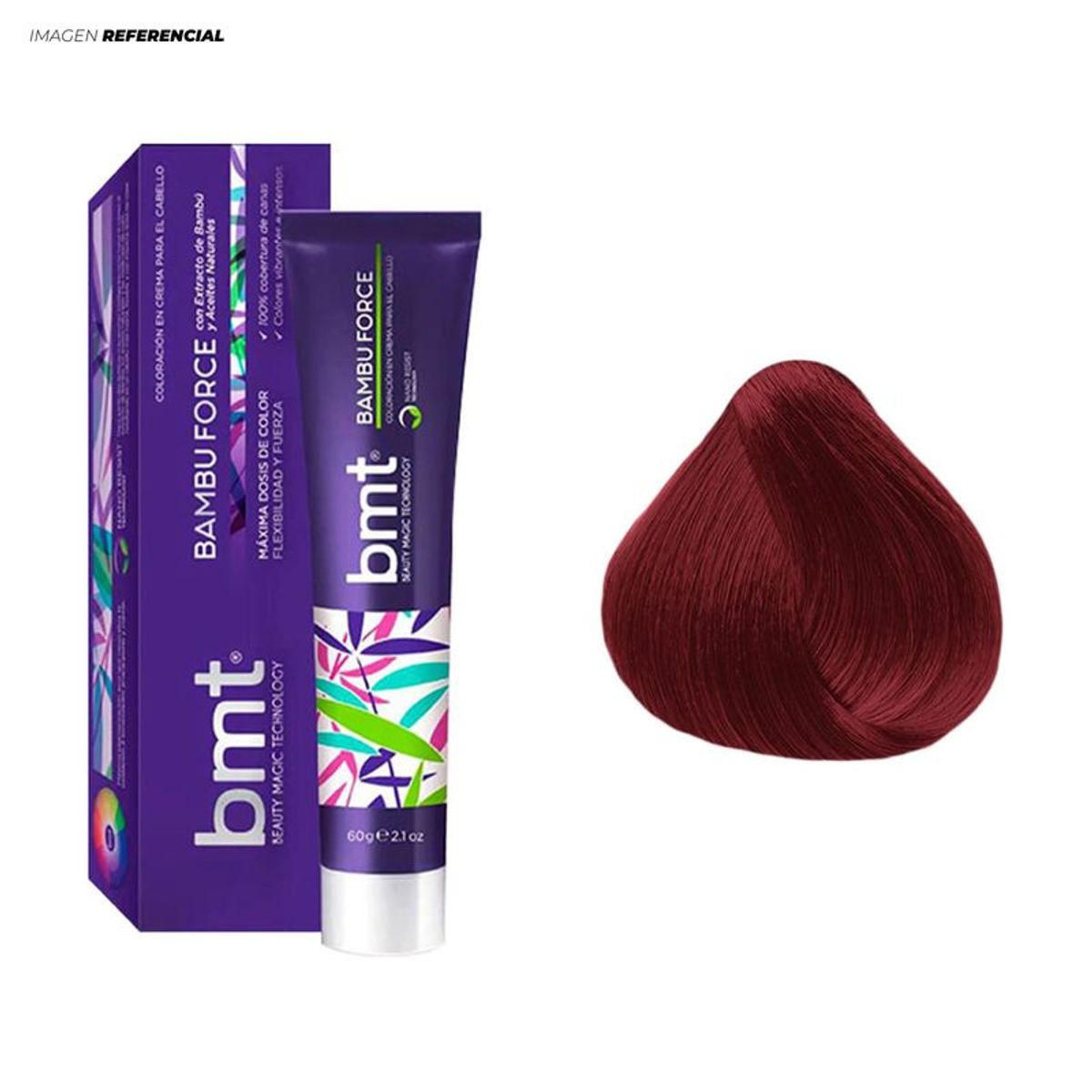 GENERICO - BMT Bambú Forcé Tinte 766 Rubio Medio Rojo Brillante