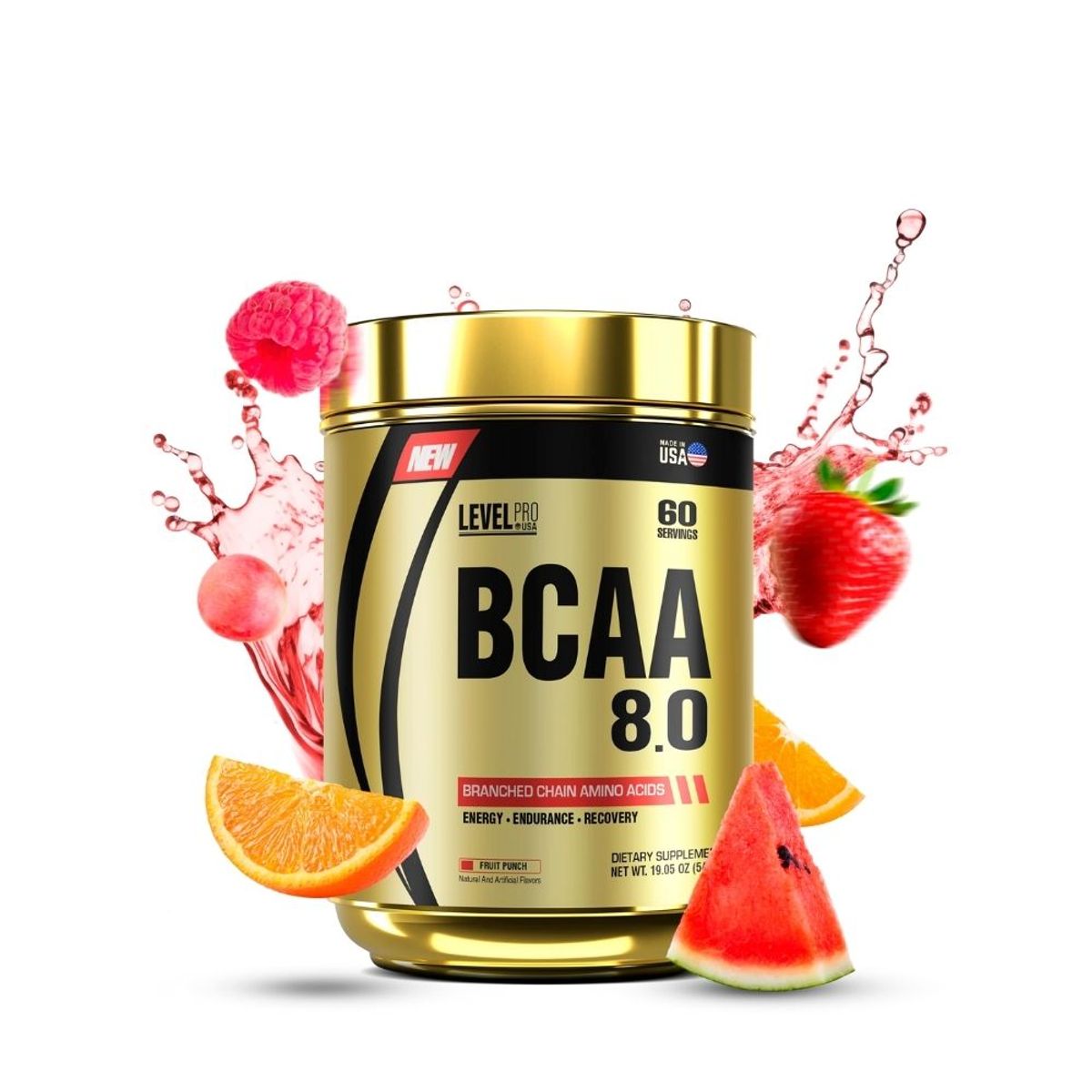 LEVEL PRO - Bcaa 8.0 FRUIT PUNCH 540 GR