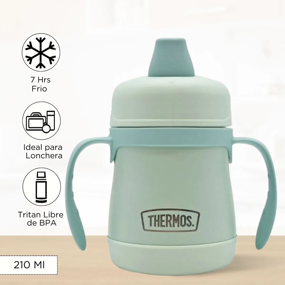 THERMOS - Tomatodo Termico para niño SIPPY 210 Ml Verde
