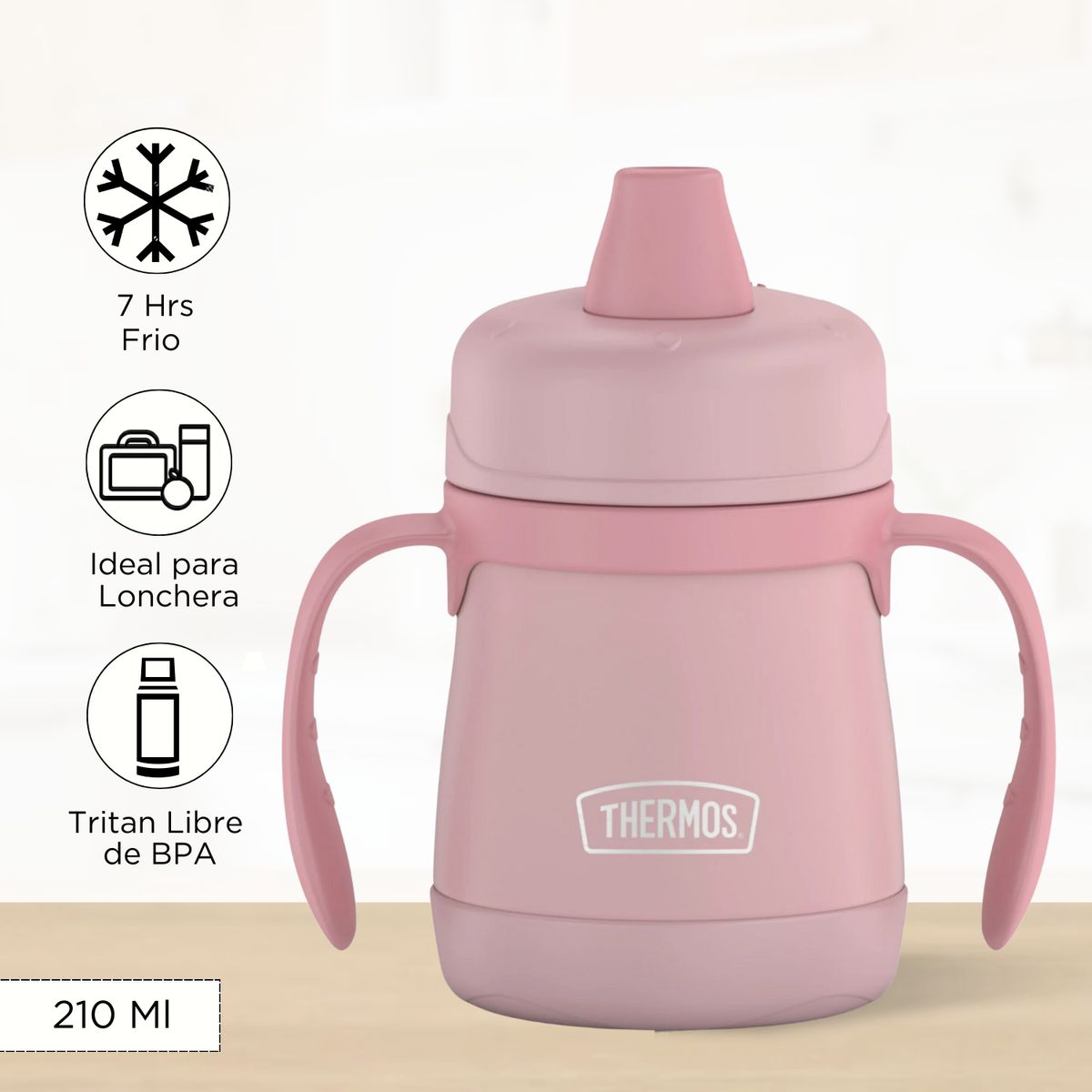 THERMOS - Tomatodo Termico para niño SIPPY 210 Ml Rosado