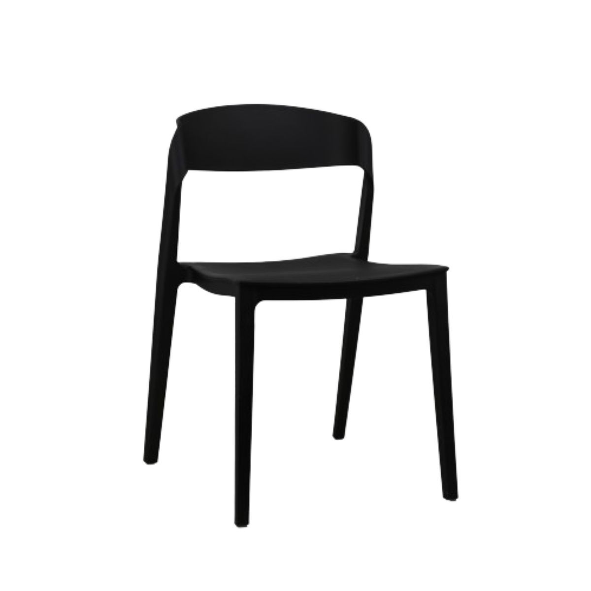 NIHM - Silla de Comedor Lace de Polipropileno Negro