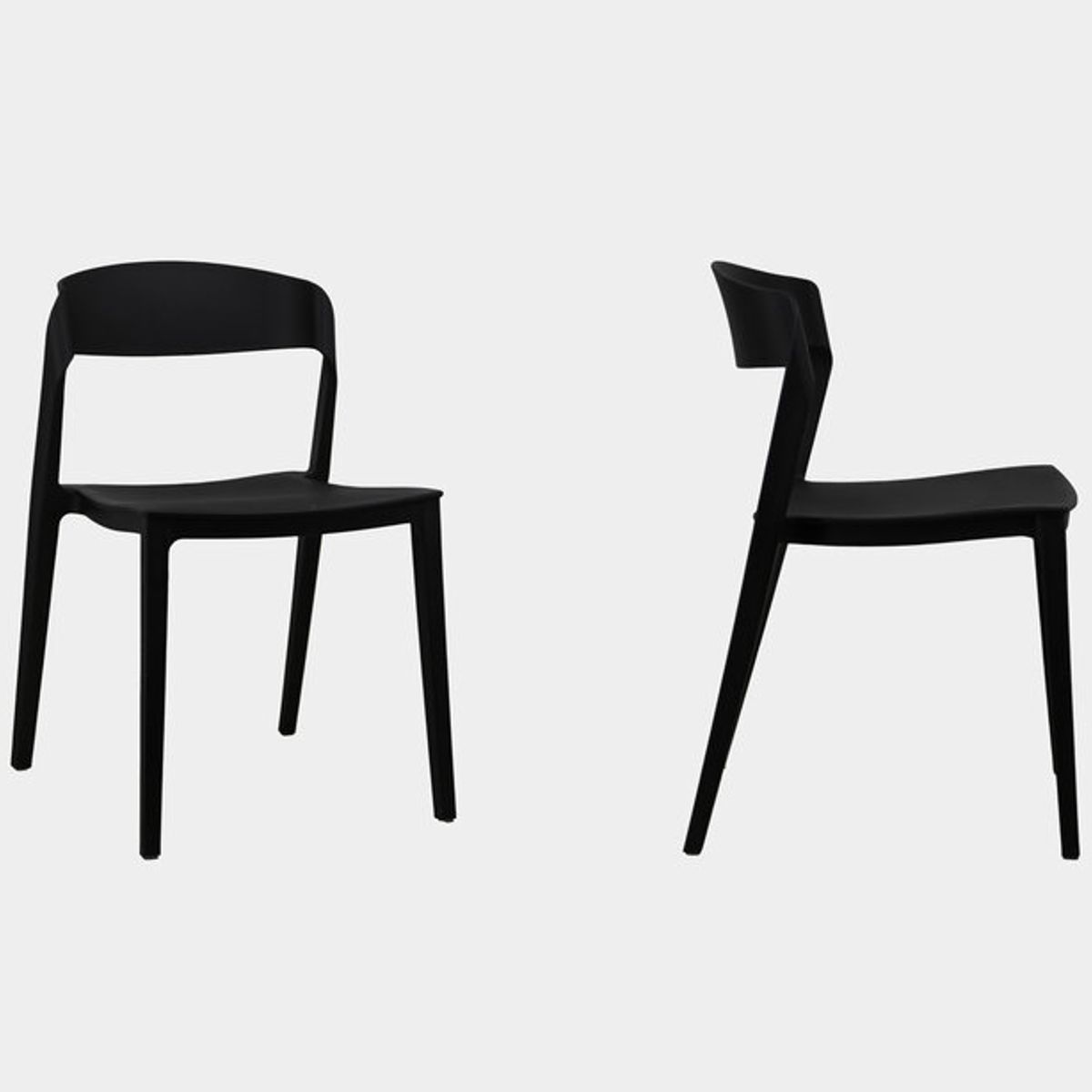 NIHM - Silla de Comedor Lace de Polipropileno Negro