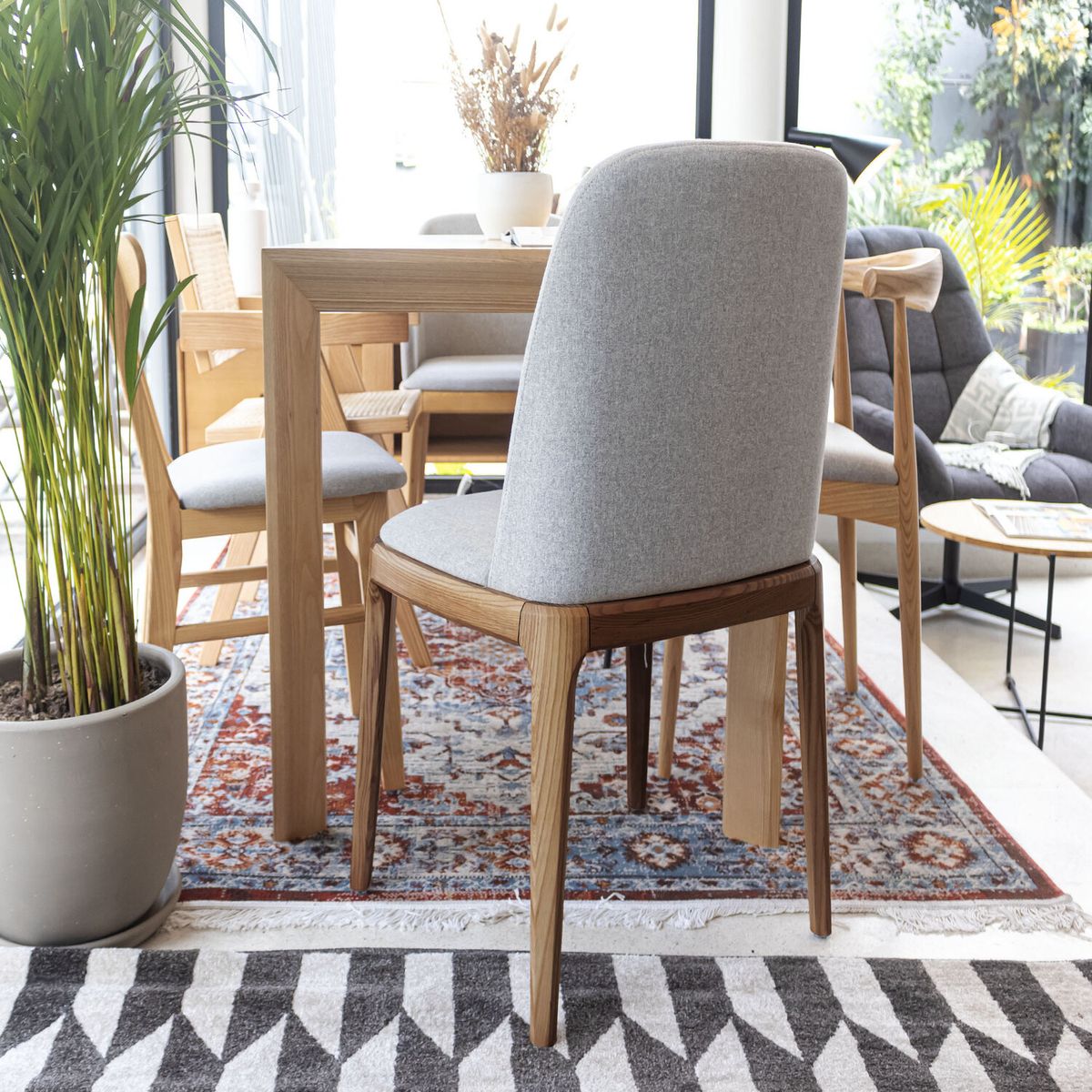 NIHM - Silla de Comedor Mirat de Madera Walnut