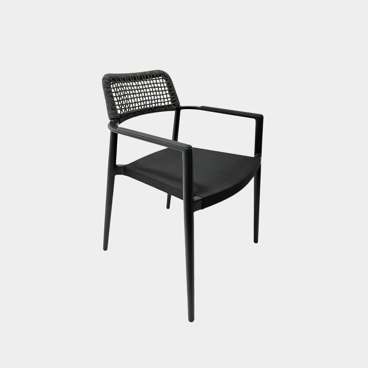 NIHM - Silla de Comedor Outdoor de Aluminio y Nylon Cala Black