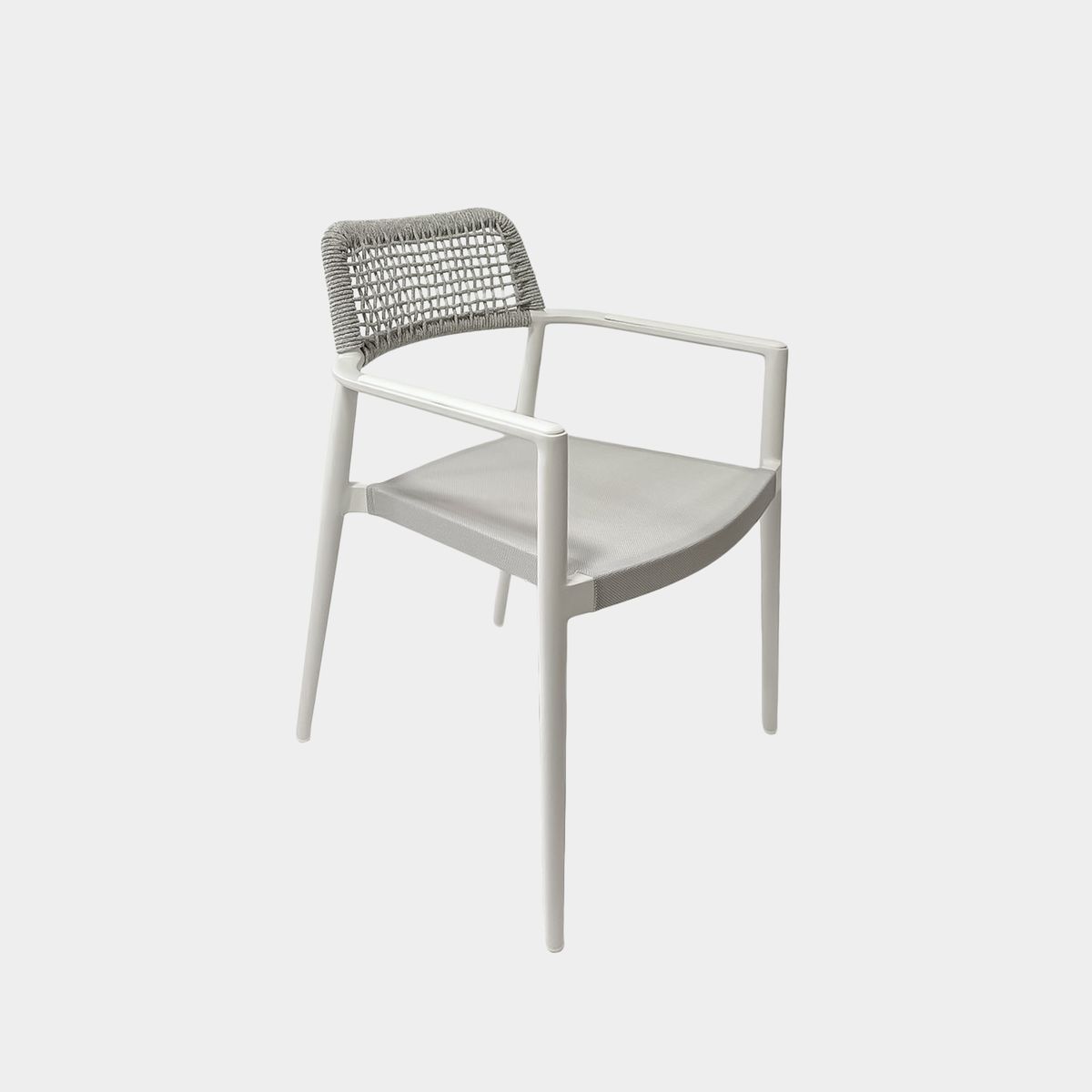 NIHM - Silla de Comedor Cala de Aluminio Blanco