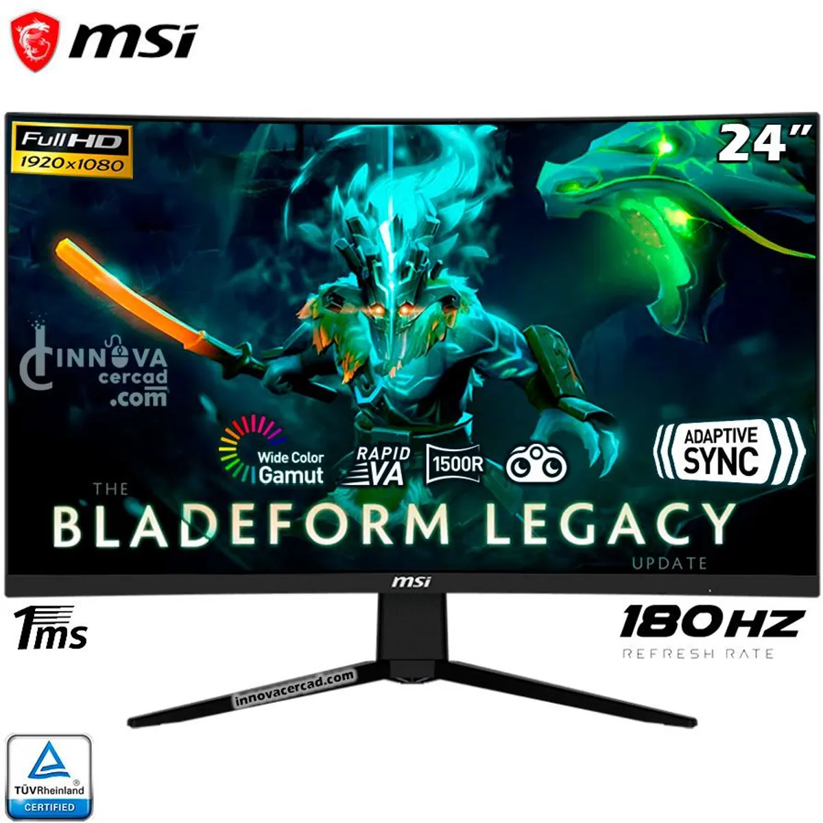 MSI - Monitor MSI Gaming G2422C 24 FHD 180HZ 1MS FreeSync Premium