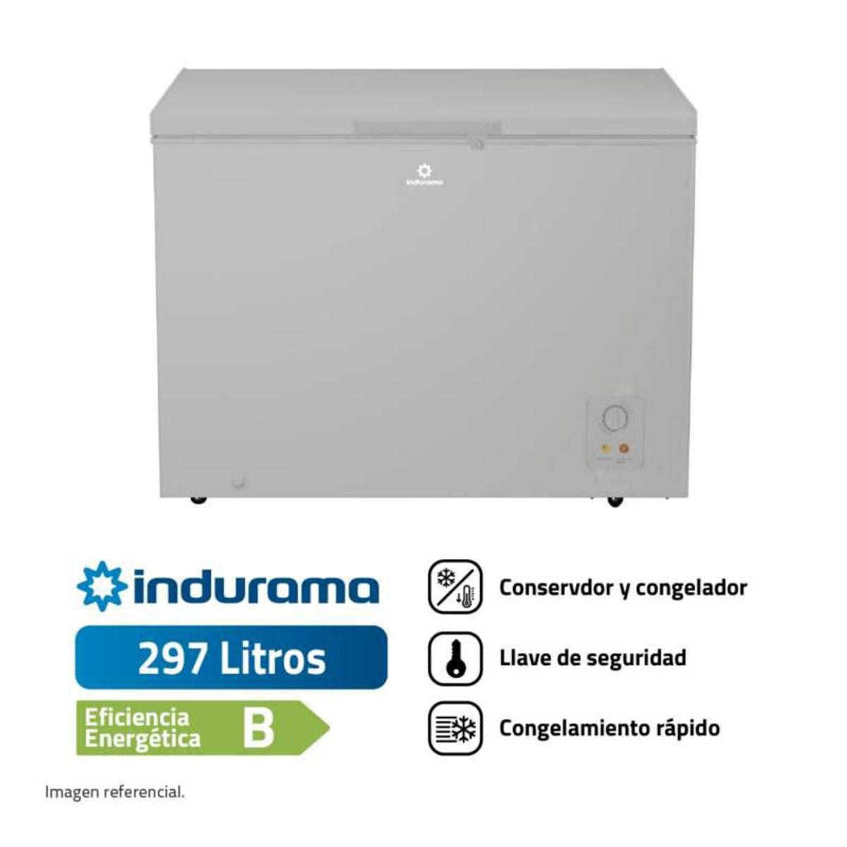 INDURAMA - Congeladora Indurama Defrost 297L CI-320GR Croma