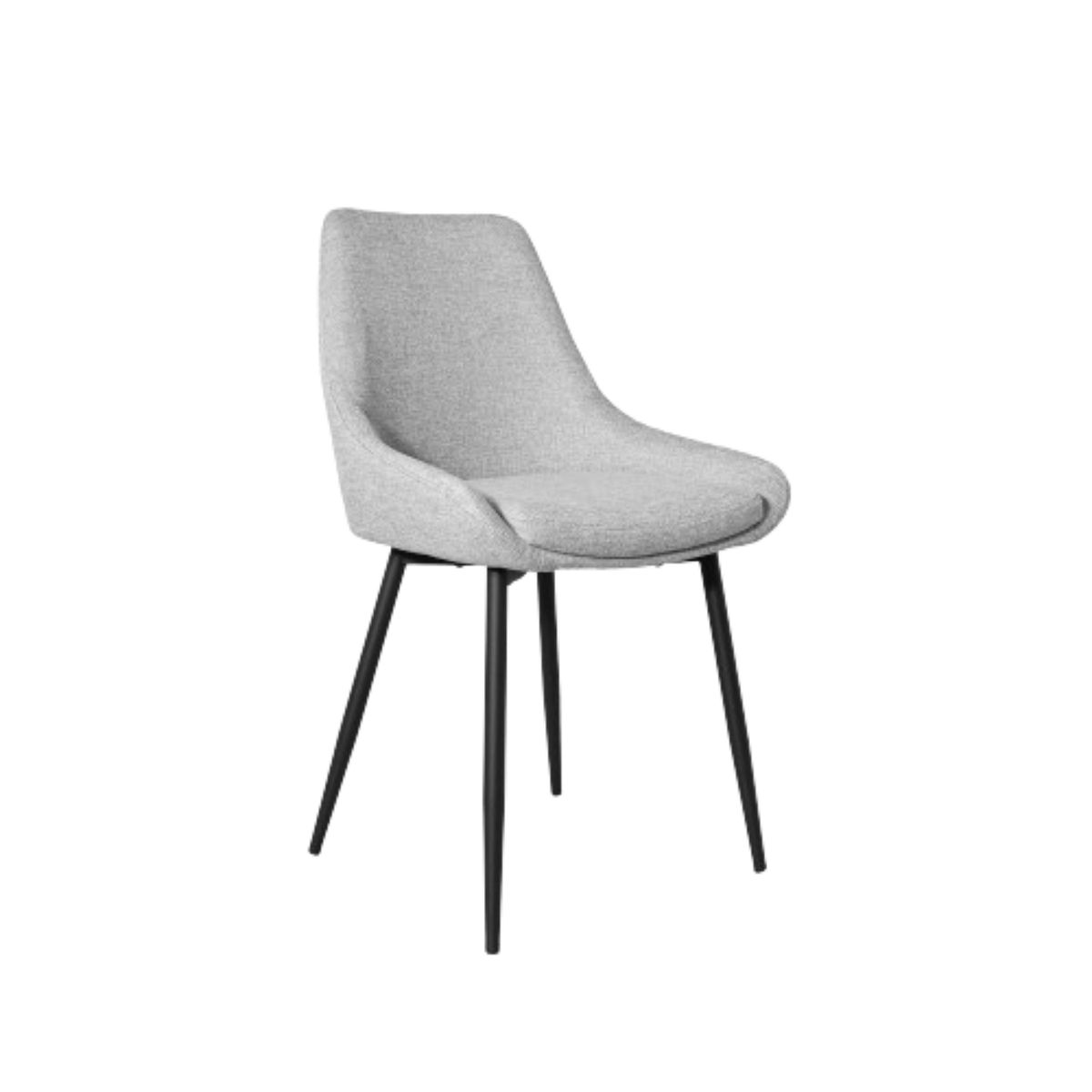 NIHM - Silla de Comedor Beat de Metal Gris Claro