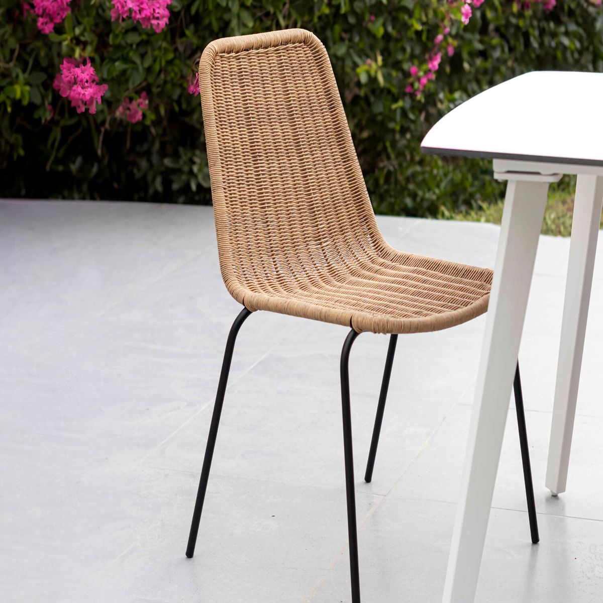 NIHM - Silla de Comedor Ringo de Rattan Natural