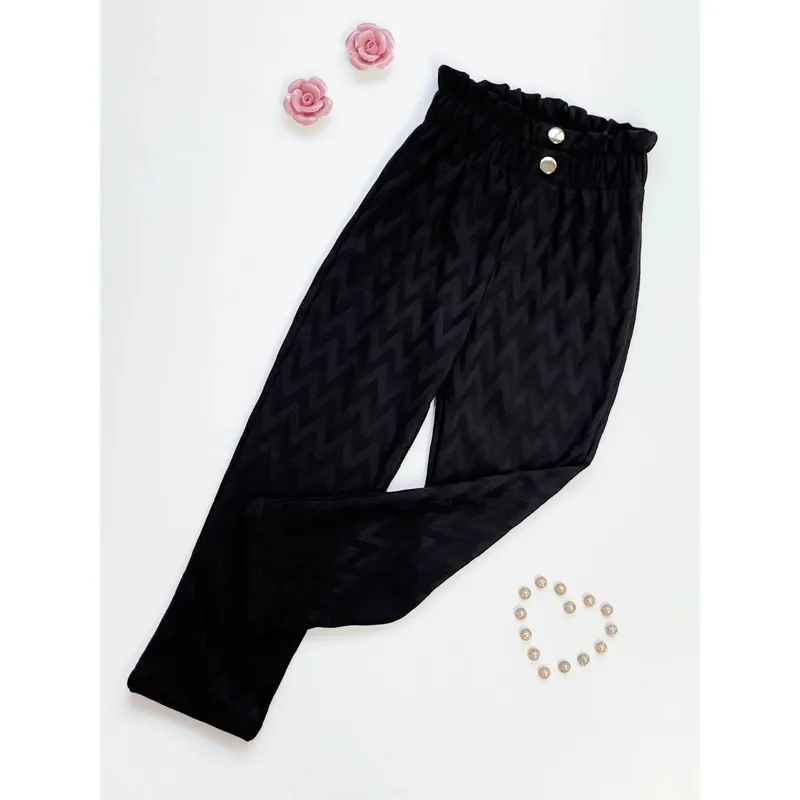 KIDS MASHMELO - Pantalón Labrado Pretina Volteada para Niña Kids Mashmelo