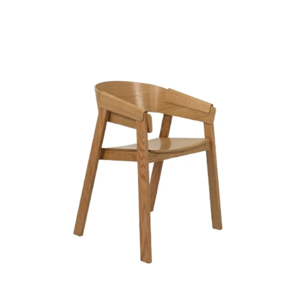 NIHM - Silla de Comedor Ludye Roble de Madera Natural