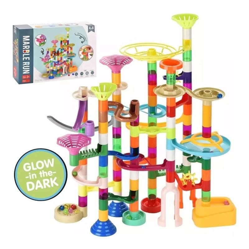 GENERICO - PISTA CIRCUITOS BOLITAS CON LUZ Y BLOQUES ENCAJE 150PCS