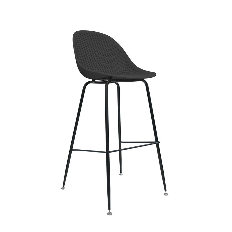 BONNO - Silla Banco para Bar Yoku Negro Bonno