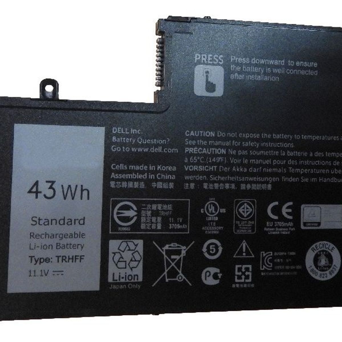 GENERICO - BATERIA PARA DELL TRHFF 43Wh 111V 3 CELDAS 5442 5443 5445 5447