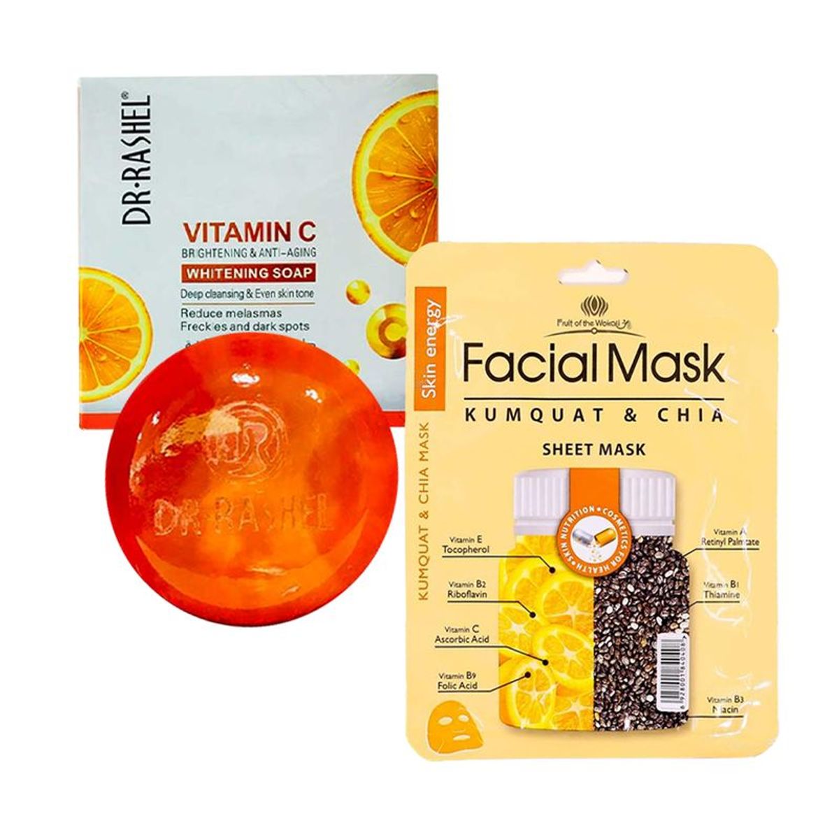 GENERICO - Jabon Blanqueador e Iluminador + Mascarilla Facial Kumquat y Chía