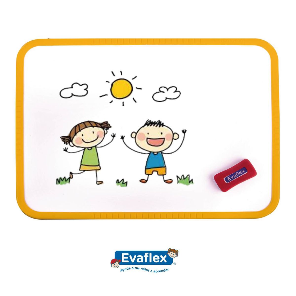 EVAFLEX - Pizarra Acrílica Evaflex 42x32cm Amarilla para Niños