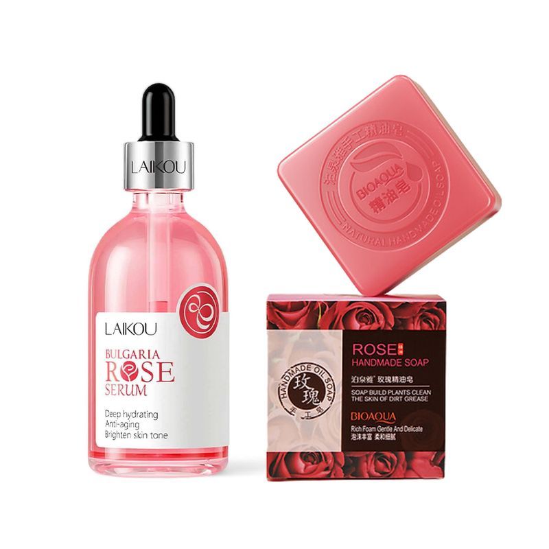 GENERICO - Serum Rosa Bulgaria + Jabon Natural de Flor de Rosas Antiacne