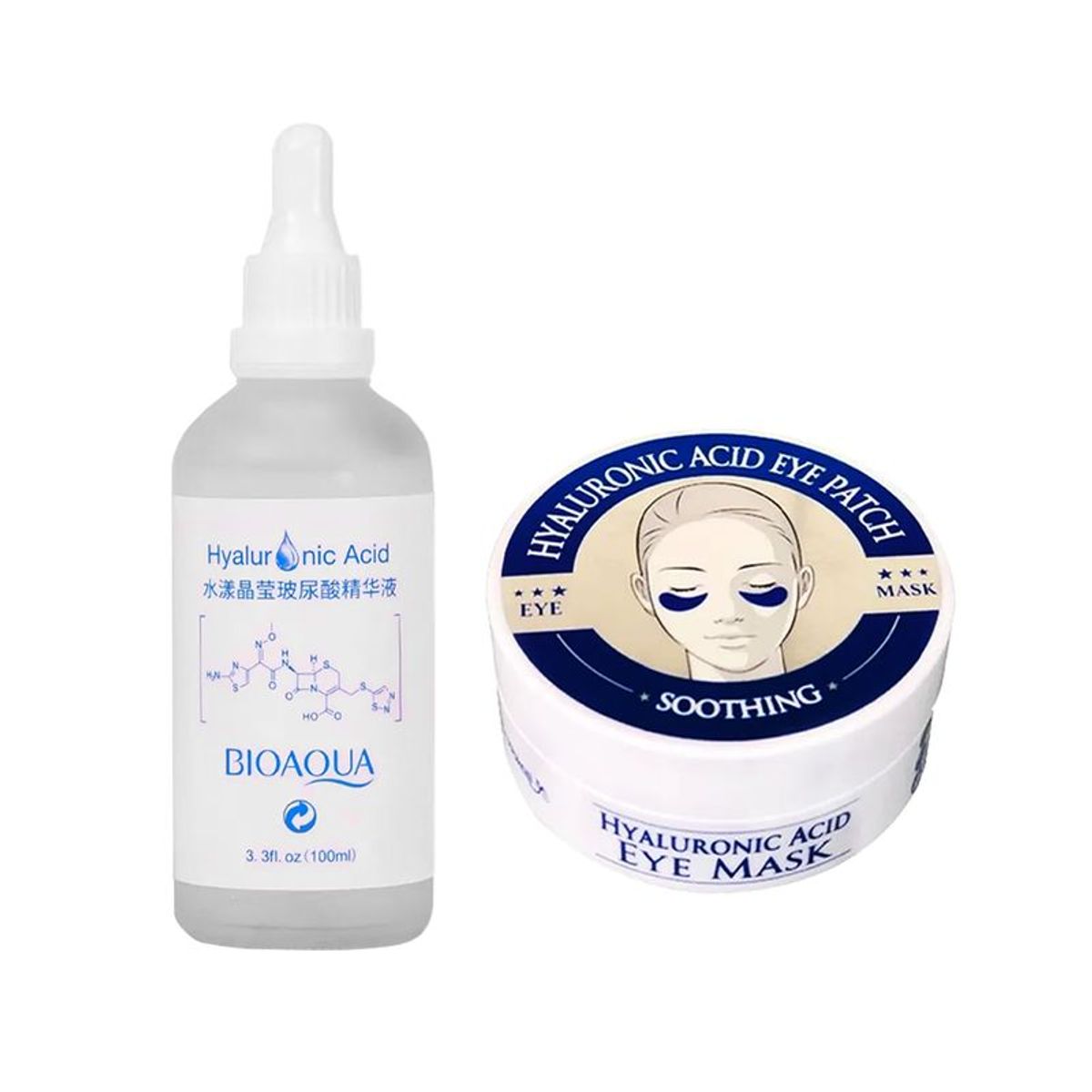 GENERICO - Serum Acido Hialuronico + Mascarilla para Ojos con Acido Hialuronico