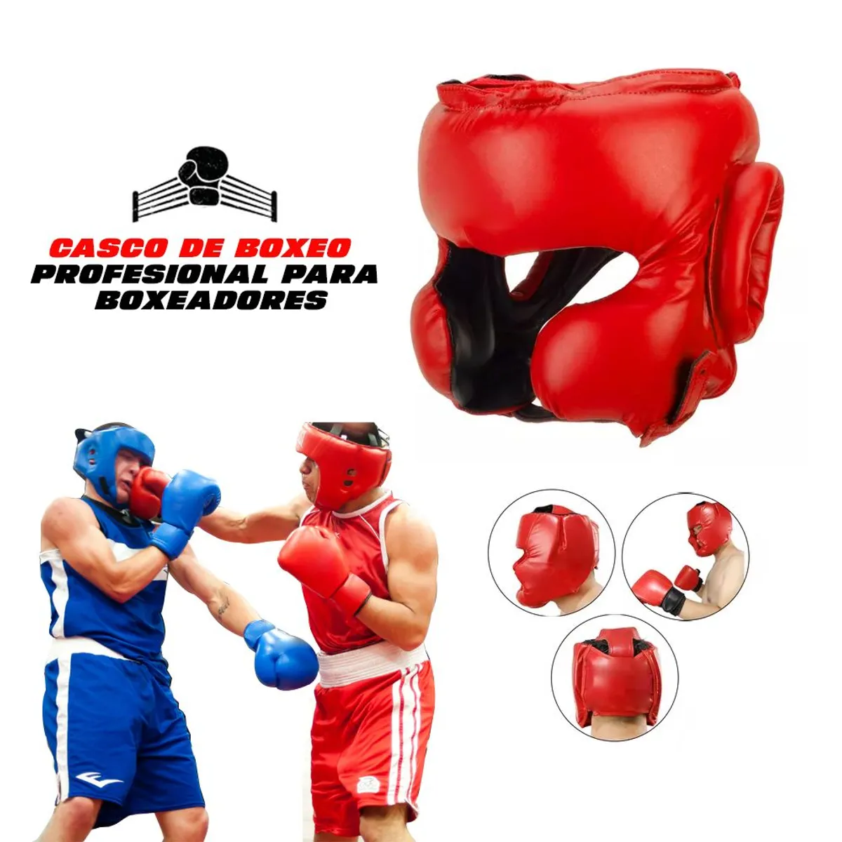 HOLGU - Casco De Boxeo Negro Protector De Cabeza Y Protector